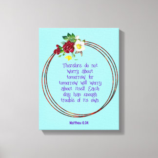 Mathew 6: 24 | Motiverade bibelcitat - verse Canvastryck