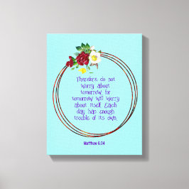 Mathew 6: 24 | Motiverade bibelcitat - verse Canvastryck