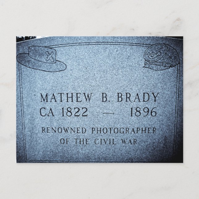 Mathew Brady - Välkänd fotograf för civil Krig Vykort (Framsida)
