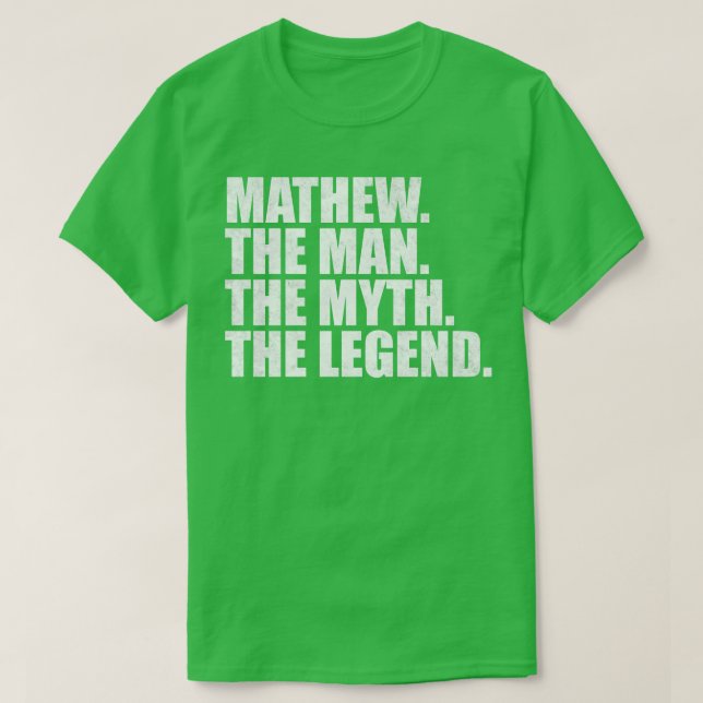 Mathew Mathew Namn Mathew gav namn T Shirt (Design framsida)
