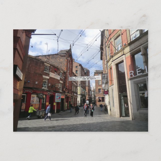 Mathew Street i Liverpool Vykort (Framsida)