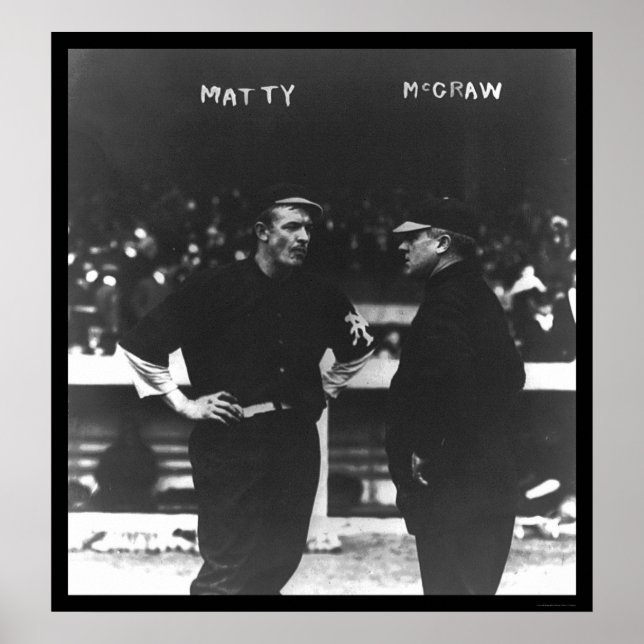 Mathewson McGraw Giants Baseball 1913 Poster (Framsidan)