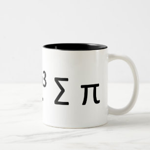 MathGeekmugg: mig 8 summa pi Två-Tonad Mugg