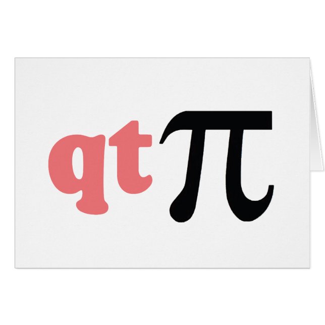 Mathhumor - gullig utslagsplats Pi Hälsningskort (Framsidan Horizontal)