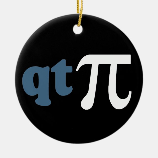 Mathhumor - gullig utslagsplats Pi Julgransprydnad Keramik (Framsidan)