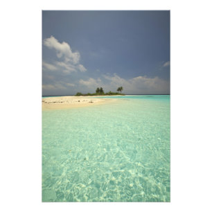 Mathidhoo Island, obebodd, Norra Huvadhoo Fototryck