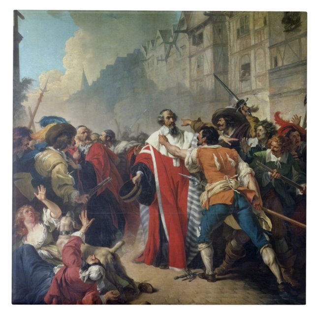 Mathieu Mole som stoppas av den Parisian Kakelplatta (Framsidan)