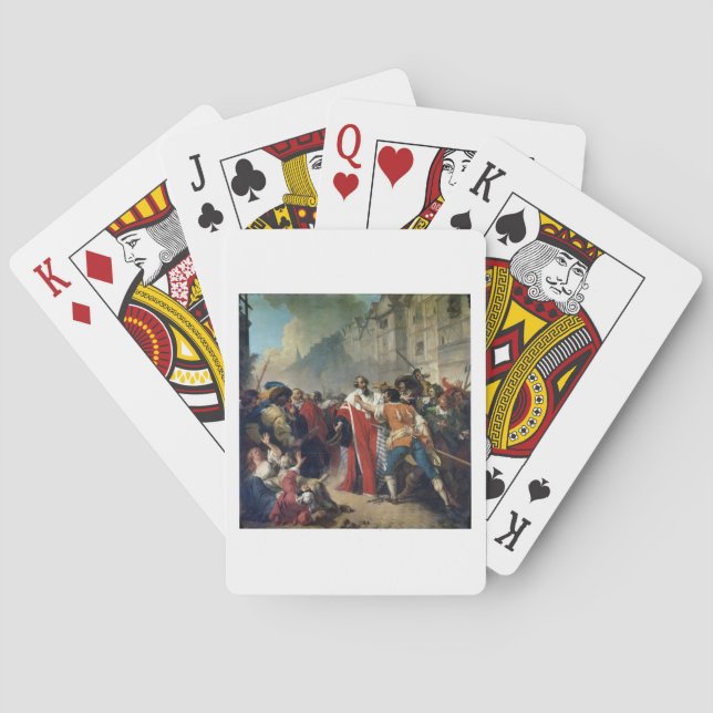 Mathieu Mole stoppades av den parisiska folkmassan Casinokort (Baksidan)