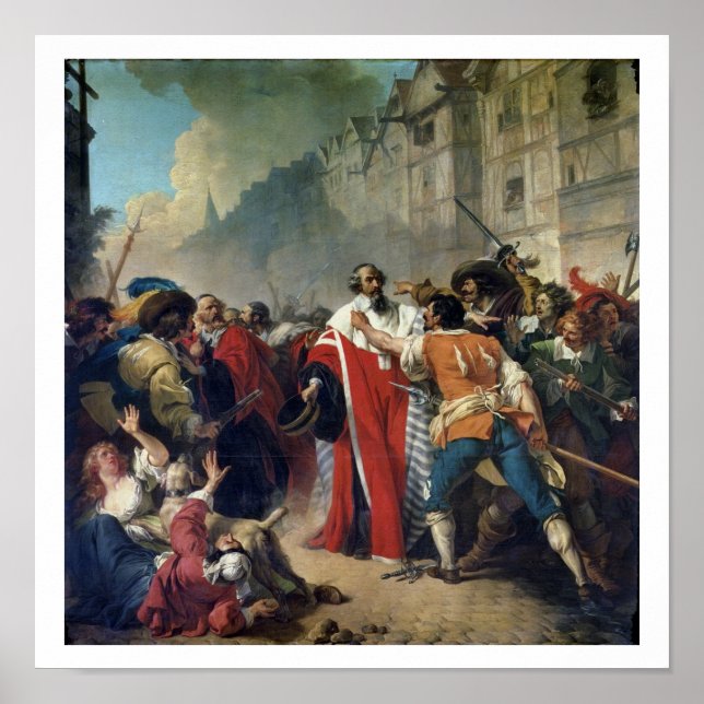 Mathieu Mole stoppades av den parisiska folkmassan Poster (Framsidan)