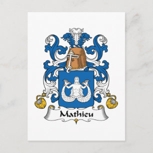 Mathieus familjevapen vykort