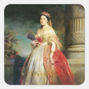 Mathilde Laetitia Wilhelmine Bonaparte 1861 Fyrkantigt Klistermärke