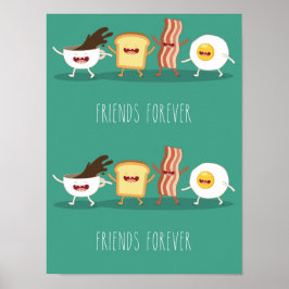 Mathipster,mönster,vänner för alltid,ägg,kaffe, poster