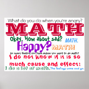 Mathkänslacitationstecken Poster