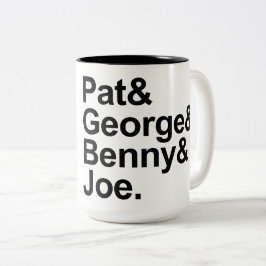 Mathkriminalare - klappa, George, Benny och Joe Två-Tonad Mugg