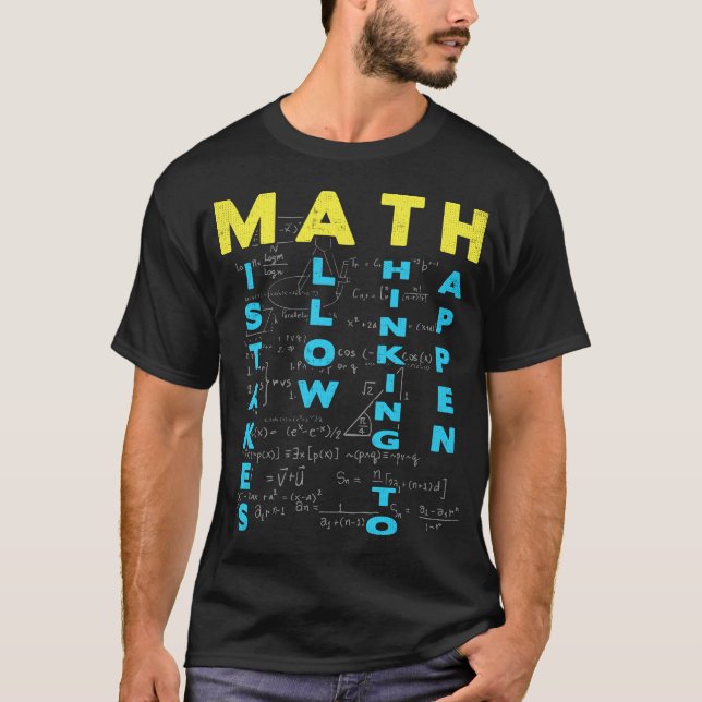 Mathlärare missförstår låter tänkande hända t shirt (Framsida)