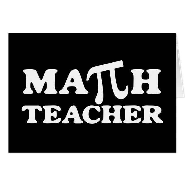 Mathlärare PI Hälsningskort (Framsidan Horizontal)
