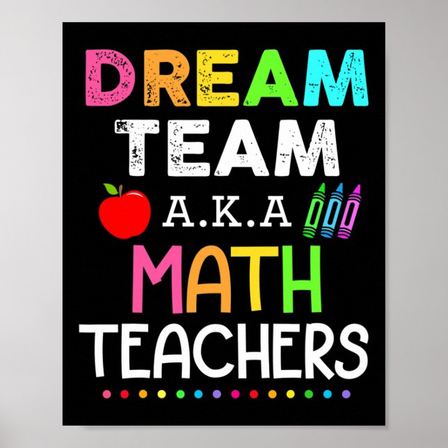Mathlärarnas drömteam aka Math Teachers Ck till S Poster (Framsidan)