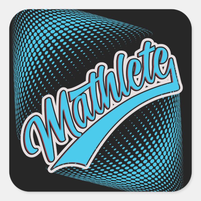 Mathlete Fyrkantigt Klistermärke (Framsida)