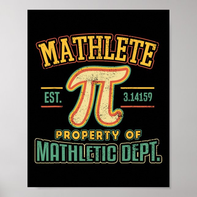 Mathlete Mathletic Department Pi 3.14 Math Calculu Poster (Framsidan)