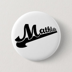 Mathlete slogan för mathälskare knapp