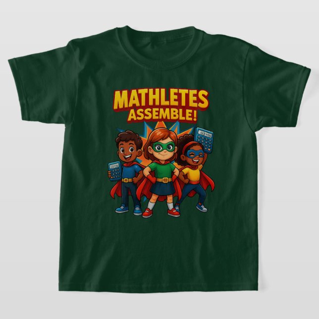 Mathletes Assemble Superhjälte School Tee (Laydown)