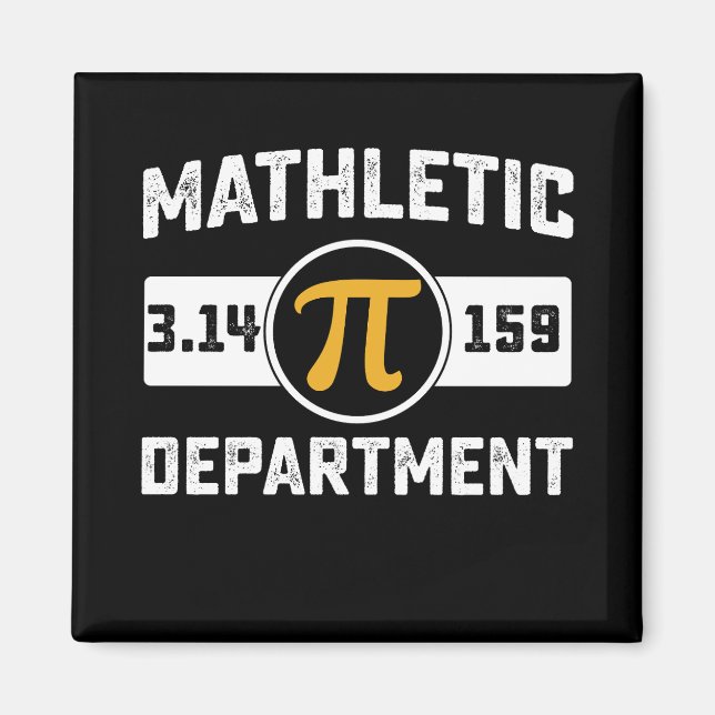 Mathletic Department Pi-dagen Matematik Vintage Magnet (Framsidan)