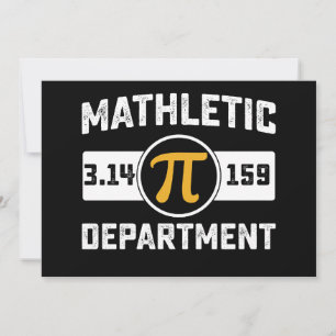 Mathletic Department Pi Day Math Vintage Inbjudningar