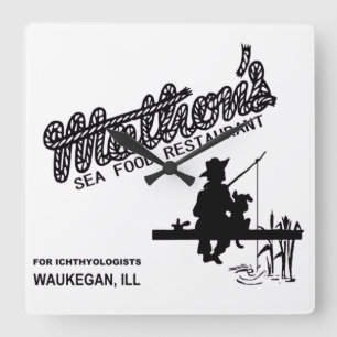 Mathons matrestaurang, Waukegan, Illinois Fyrkantig Klocka