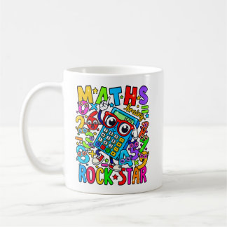 Maths Rock Star Mug | Number Day Teacher Gift Kaffemugg