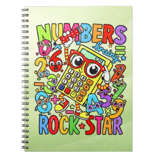 Maths Rock Star Siffror Anteckningsbok för Skolan