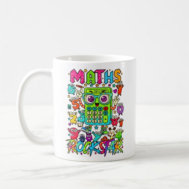 Maths Rockstar Söt Kalkylator Mugg för Barn (Vänster)