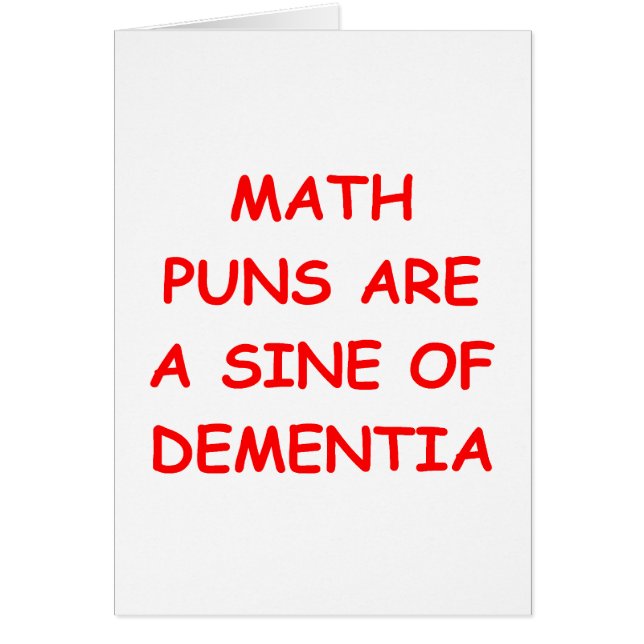 mathskämt hälsningskort (Framsidan)