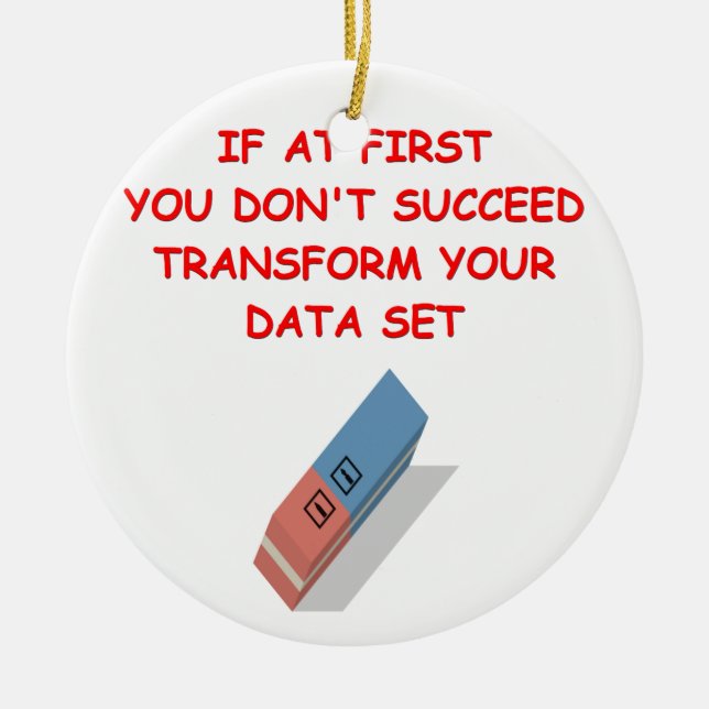 mathskämt julgransprydnad keramik (Framsidan)
