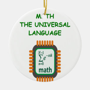 mathskämt julgransprydnad keramik