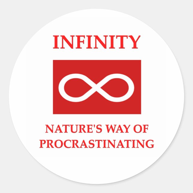 mathskämt runt klistermärke (Framsida)