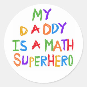 MathSuperhero Runt Klistermärke