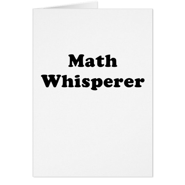 MathWhisperer Hälsningskort (Framsidan)