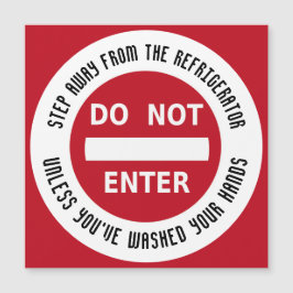 Mathygien - INGEN POST Tvättar Händer magnetkort