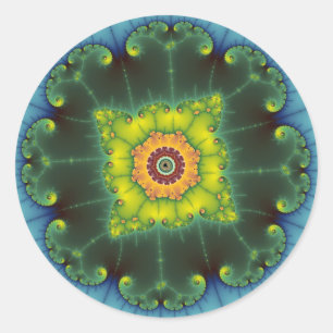 Matilda 1 - Fractal Art Runt Klistermärke