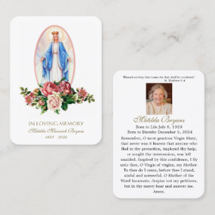 MATILDA FUNERAL PRAYER CARDS VISITKORT