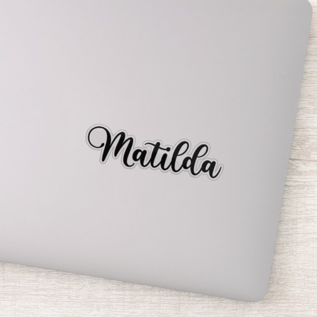 Matilda Namn - Handskriven kalligrafi Klistermärken (Detalj)