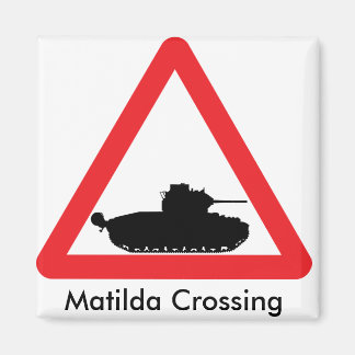 Matilda-varningsskylt för passage magnet
