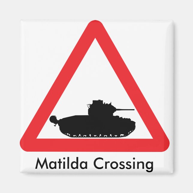 Matilda-varningsskylt för passage magnet (Framsidan)