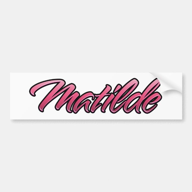 Matilde faded rosa Aufkleber Sticker Bildekal (Framsidan)