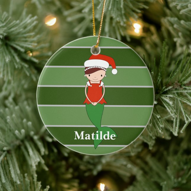 Matilde Sjöjungfru jul Speciell Julgransprydnad Keramik (Träd)