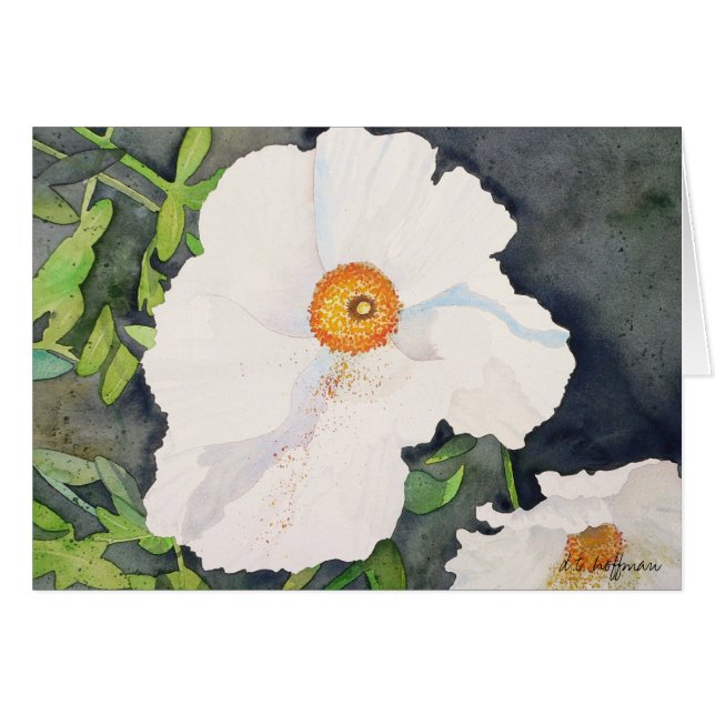 Matildja vallmokort hälsningskort (Framsidan Horizontal)