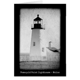 Matine Lighthouses Pemaquid Point Note Card OBS Kort