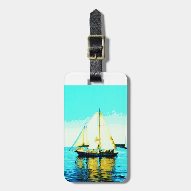 Matine schooner bagagetagg bagagebricka (Vertikal Framsida)