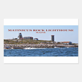 Matinicus Sten fyr, Maine Rektangulärt Klistermärke
