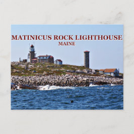Matinicus Sten fyr, Maine vycard Vykort